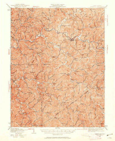 United States Geological Survey Glenville, WV (1925, 62500-Scale) digital map