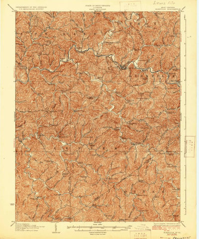 United States Geological Survey Glenville, WV (1928, 62500-Scale) digital map