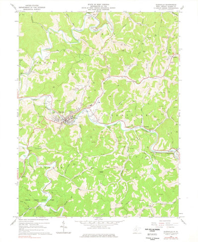 United States Geological Survey Glenville, WV (1965, 24000-Scale) digital map