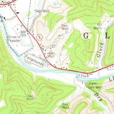 United States Geological Survey Glenville, WV (1965, 24000-Scale) digital map