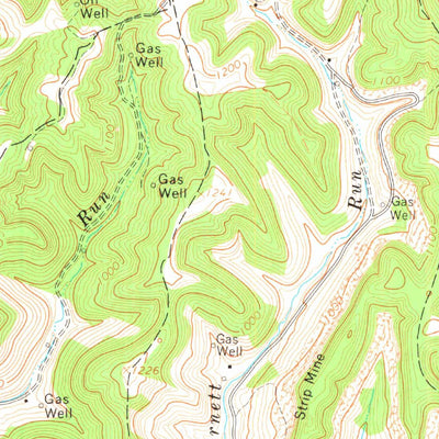 United States Geological Survey Glenville, WV (1965, 24000-Scale) digital map