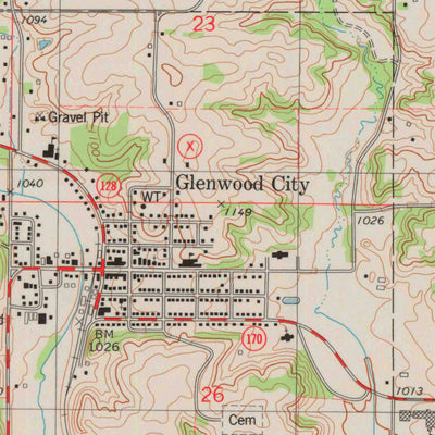 United States Geological Survey Glenwood City, WI (1975, 24000-Scale) digital map
