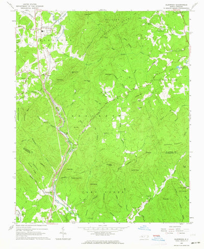 United States Geological Survey Glenwood, NC (1962, 24000-Scale) digital map