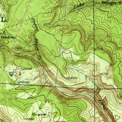 United States Geological Survey Glenwood Springs, CO (1930, 125000-Scale) digital map