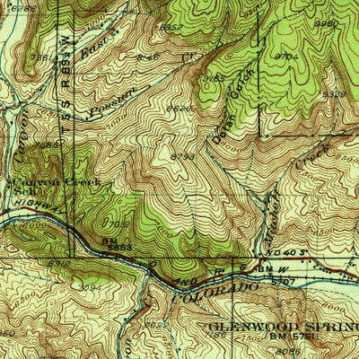 United States Geological Survey Glenwood Springs, CO (1930, 125000-Scale) digital map