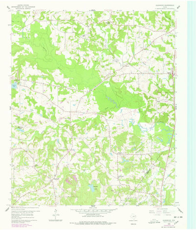 United States Geological Survey Glenwood, TX (1960, 24000-Scale) digital map
