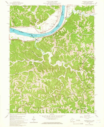 United States Geological Survey Glenwood, WV-OH (1958, 24000-Scale) digital map