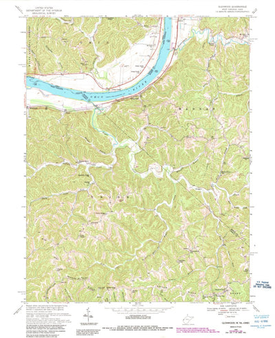 United States Geological Survey Glenwood, WV-OH (1968, 24000-Scale) digital map
