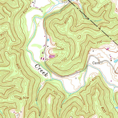 United States Geological Survey Glenwood, WV-OH (1968, 24000-Scale) digital map