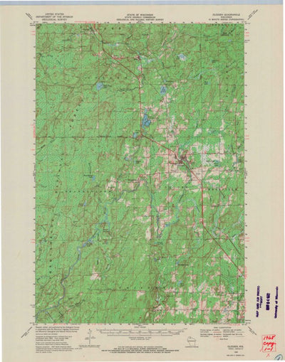 United States Geological Survey Glidden, WI (1968, 62500-Scale) digital map