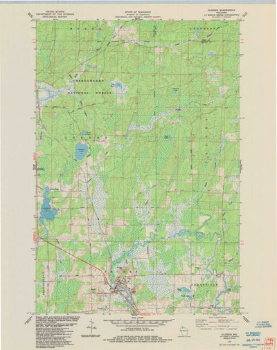 United States Geological Survey Glidden, WI (1984, 24000-Scale) digital map