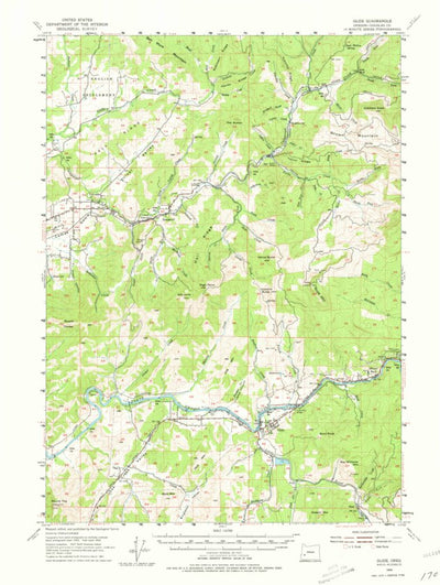 United States Geological Survey Glide, OR (1954, 62500-Scale) digital map
