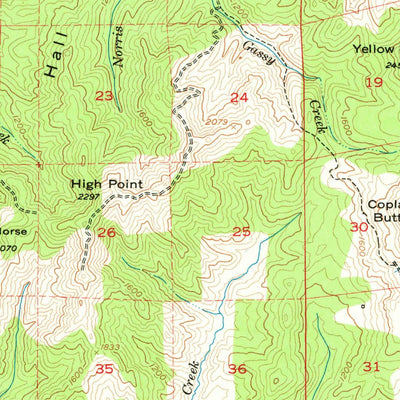 United States Geological Survey Glide, OR (1954, 62500-Scale) digital map
