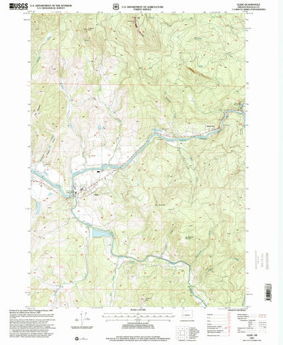 United States Geological Survey Glide, OR (1987, 24000-Scale) digital map