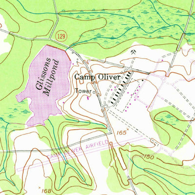 United States Geological Survey Glissons Millpond, GA (1958, 24000-Scale) digital map