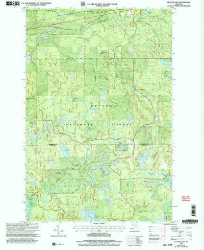 United States Geological Survey Glitter Lake, MI (1999, 24000-Scale) digital map