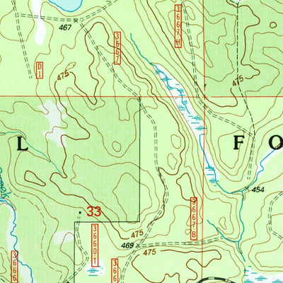 United States Geological Survey Glitter Lake, MI (1999, 24000-Scale) digital map