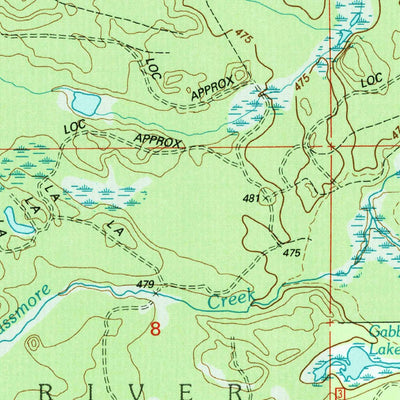 United States Geological Survey Glitter Lake, MI (1999, 24000-Scale) digital map