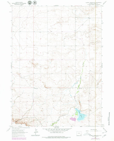 United States Geological Survey Glomill Reservoir, WY (1963, 24000-Scale) digital map