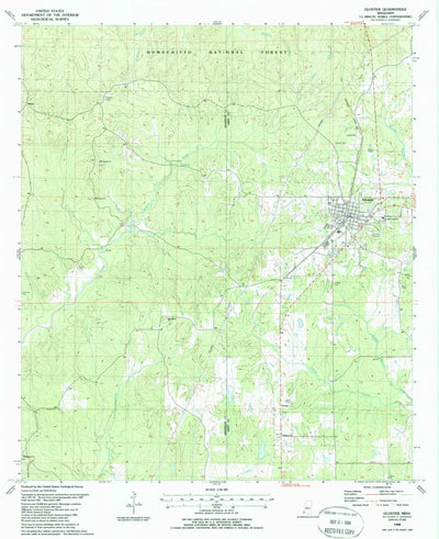 United States Geological Survey Gloster, MS (1988, 24000-Scale) digital map