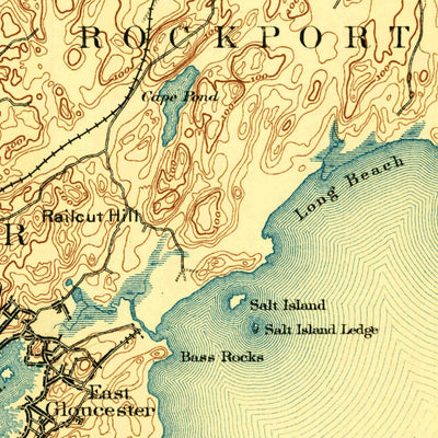 United States Geological Survey Gloucester, MA (1888, 62500-Scale) digital map