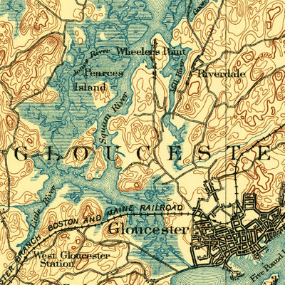 United States Geological Survey Gloucester, MA (1888, 62500-Scale) digital map