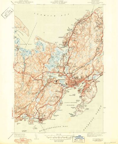 United States Geological Survey Gloucester, MA (1944, 31680-Scale) digital map
