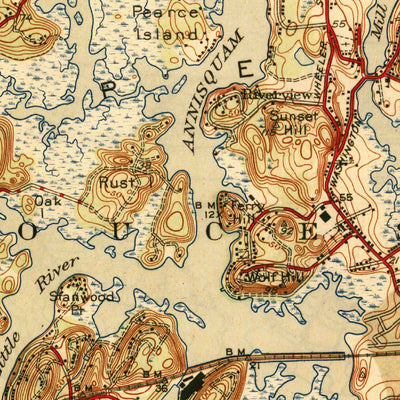 United States Geological Survey Gloucester, MA (1945, 31680-Scale) digital map