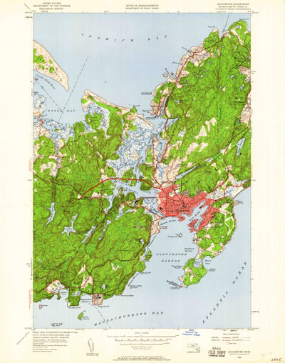 United States Geological Survey Gloucester, MA (1949, 24000-Scale) digital map