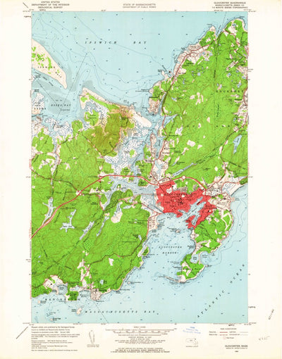 United States Geological Survey Gloucester, MA (1960, 24000-Scale) digital map