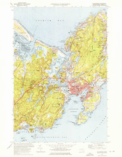 United States Geological Survey Gloucester, MA (1973, 24000-Scale) digital map