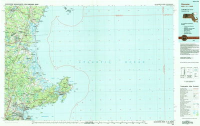 United States Geological Survey Gloucester, MA-NH-ME (1984, 100000-Scale) digital map