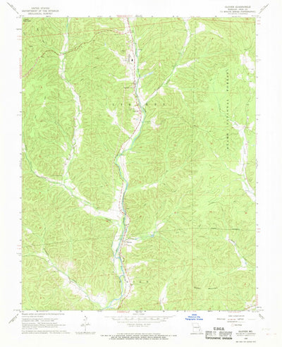 United States Geological Survey Glover, MO (1968, 24000-Scale) digital map