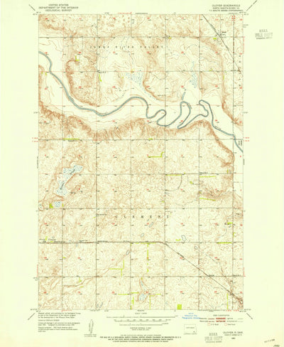 United States Geological Survey Glover, ND (1952, 24000-Scale) digital map