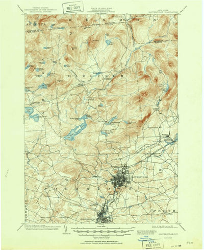 United States Geological Survey Gloversville, NY (1903, 62500-Scale) digital map