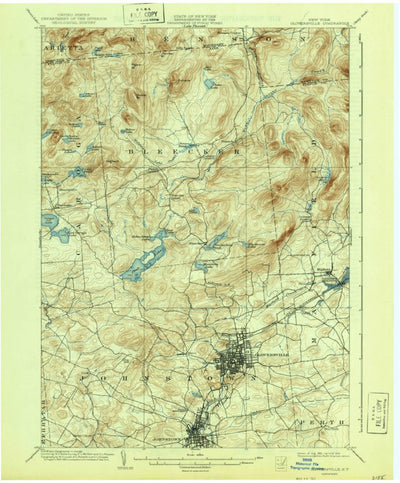 United States Geological Survey Gloversville, NY (1943, 62500-Scale) digital map