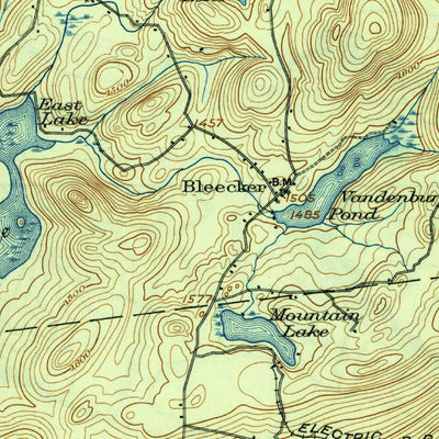 United States Geological Survey Gloversville, NY (1943, 62500-Scale) digital map