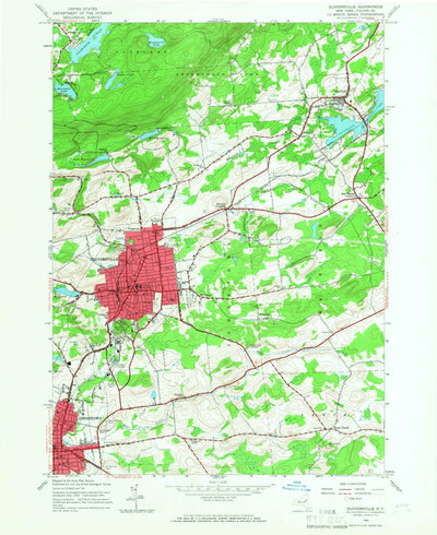 United States Geological Survey Gloversville, NY (1945, 24000-Scale) digital map