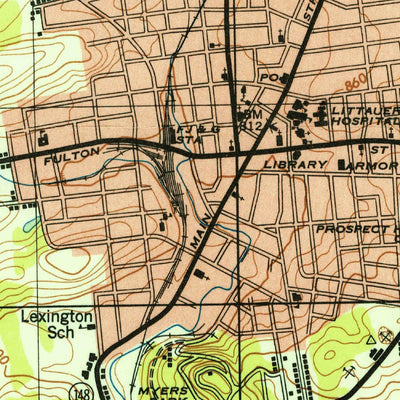 United States Geological Survey Gloversville, NY (1946, 24000-Scale) digital map