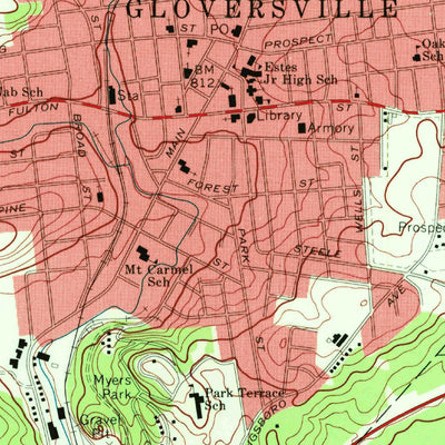 United States Geological Survey Gloversville, NY (1970, 24000-Scale) digital map