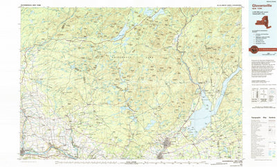United States Geological Survey Gloversville, NY (1985, 100000-Scale) digital map