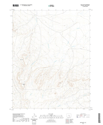 United States Geological Survey Goat Butte, CO (2022, 24000-Scale) digital map