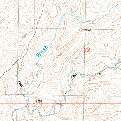 United States Geological Survey Goat Camp Spring, NM-AZ (1986, 24000-Scale) digital map