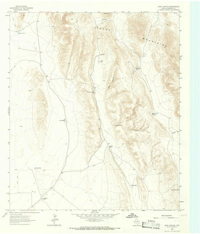 United States Geological Survey Goat Canyon, TX (1964, 24000-Scale) digital map