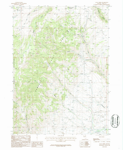 United States Geological Survey Goat Creek, NV (1986, 24000-Scale) digital map