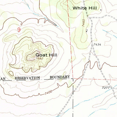 United States Geological Survey Goat Hill, NM (1967, 24000-Scale) digital map