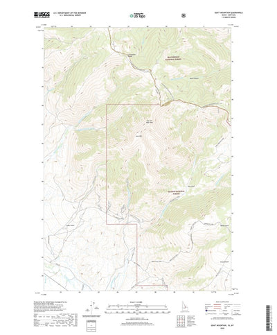 United States Geological Survey Goat Mountain, ID (2020, 24000-Scale) digital map