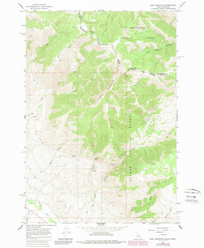 United States Geological Survey Goat Mountain, ID-MT (1965, 24000-Scale) digital map
