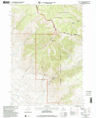 United States Geological Survey Goat Mountain, ID-MT (1997, 24000-Scale) digital map