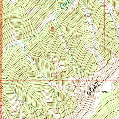 United States Geological Survey Goat Mountain, ID-MT (1997, 24000-Scale) digital map